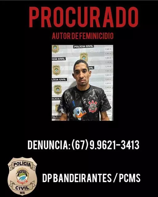 Carlos Alberto da Silva, 38 anos, suspeito de matar a tiros a companheira Andrea Ferreira, 40 de idade. Foto: Reprodução/Polícia Civil