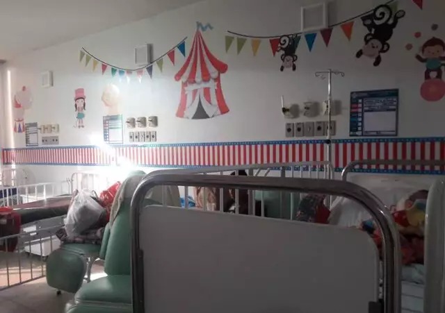 Ala de crianças queimadas na Santa Casa de Campo Grande. Foto: Arquivo