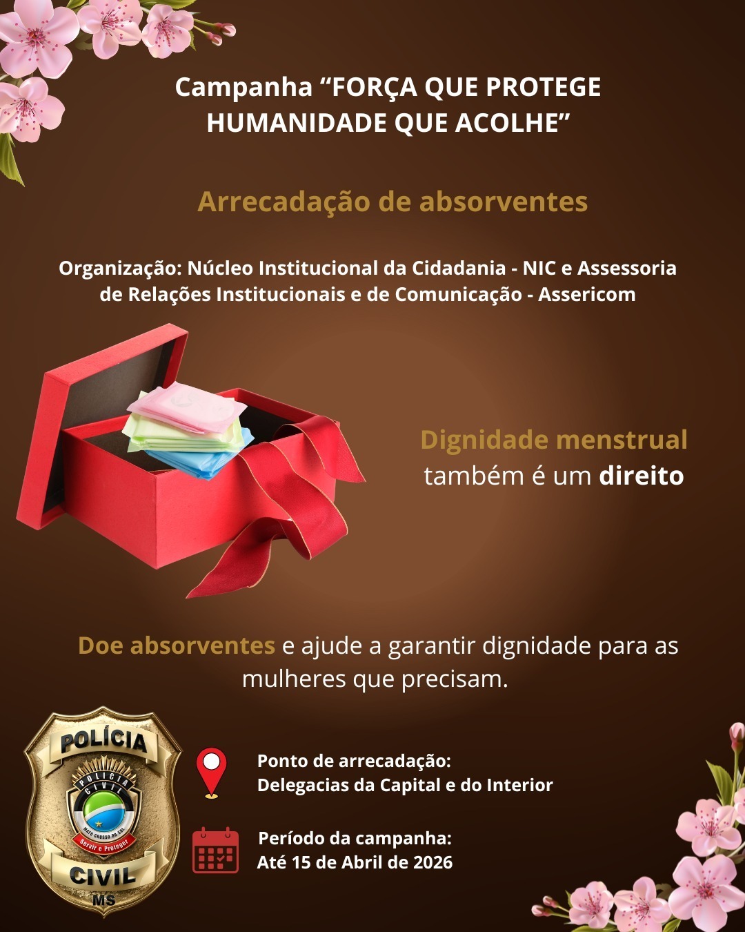 As doações podem ser feitas por servidores da instituição e também pela comunidade. Arte: Divulgação 