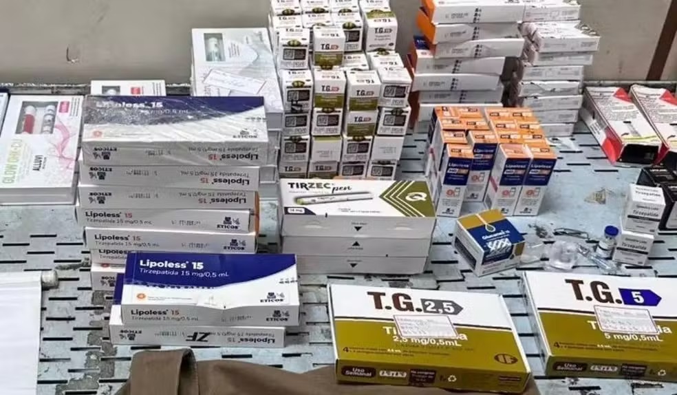 Parte da carga apreendida pela Vigilância Sanitária em Campo Grande. Foto: Vigilância Sanitária/Reprodução