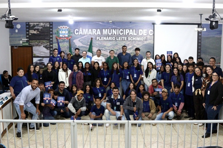 Juventude em Ação aproxima estudantes do Legislativo e fortalece participação cidadã em Coxim. Foto: Paulo E. Gomes