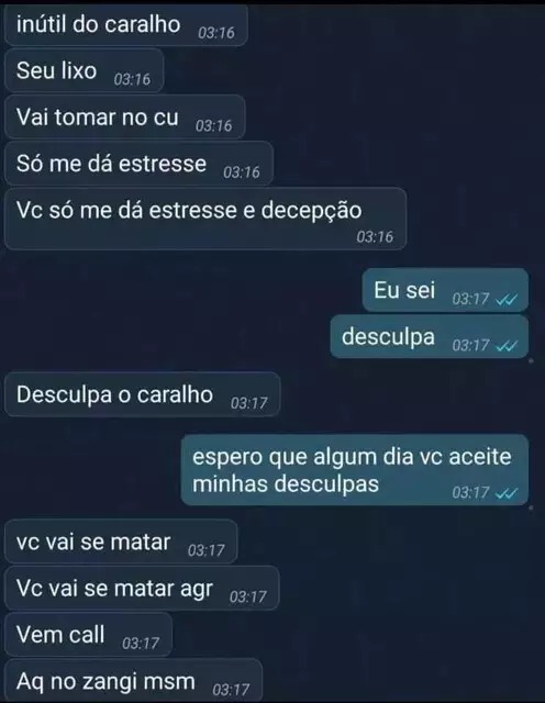 Conversa atribuída a integrantes do grupo mostra insultos, humilhações e mensagens que teriam incentivado a adolescente a tirar a própria vida. Foto: Direto das Ruas