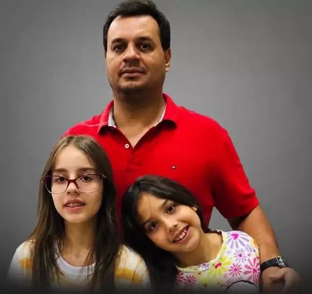 Antônio Pedro Zardin e filhas Maria Fernanda e Maria Caroline, que morreram em acidente. Foto: Reprodução/Redes Sociais