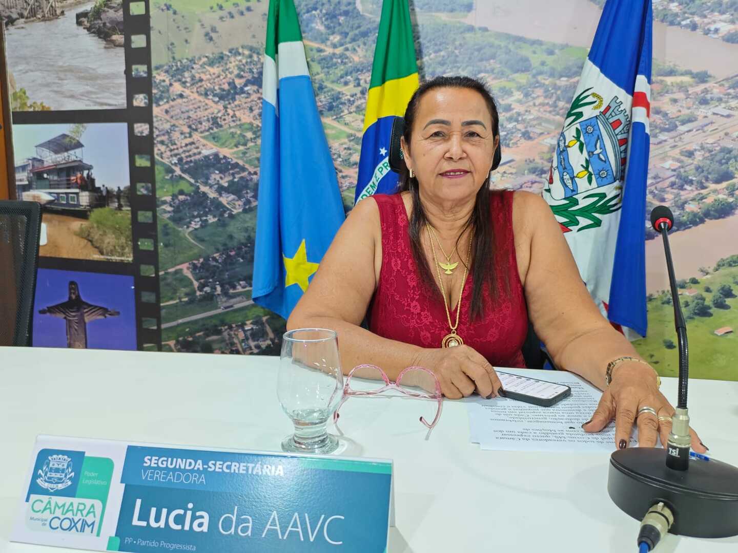 Vereadora Lúcia da AAVC, segunda secretária da Mesa Diretora da Câmara Municipal de Coxim. Foto: Valdeir Simão/Diário X 
